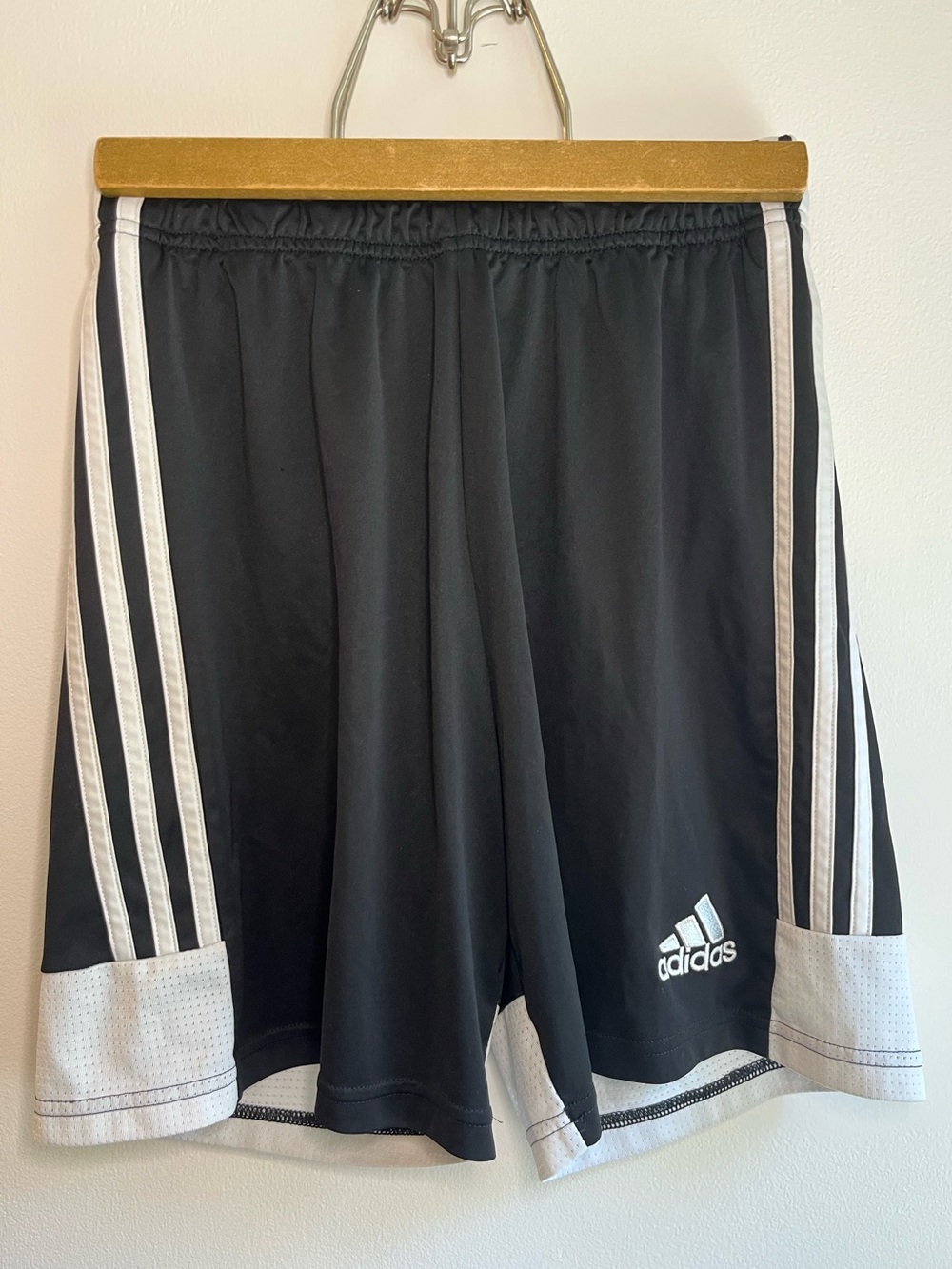 Adidas Black 3-Stripe Athletic Shorts